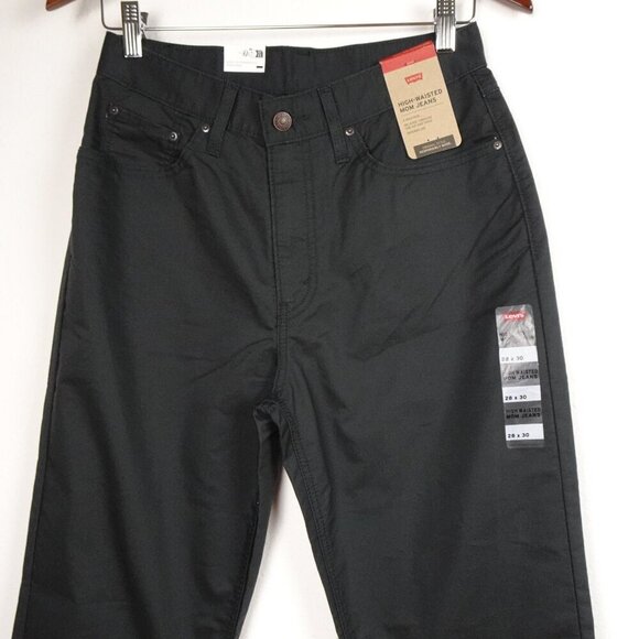 Levi's Mom Jeans Women's Size 28x30 Black Blended Fabric Tapered - Picture 2 of 12